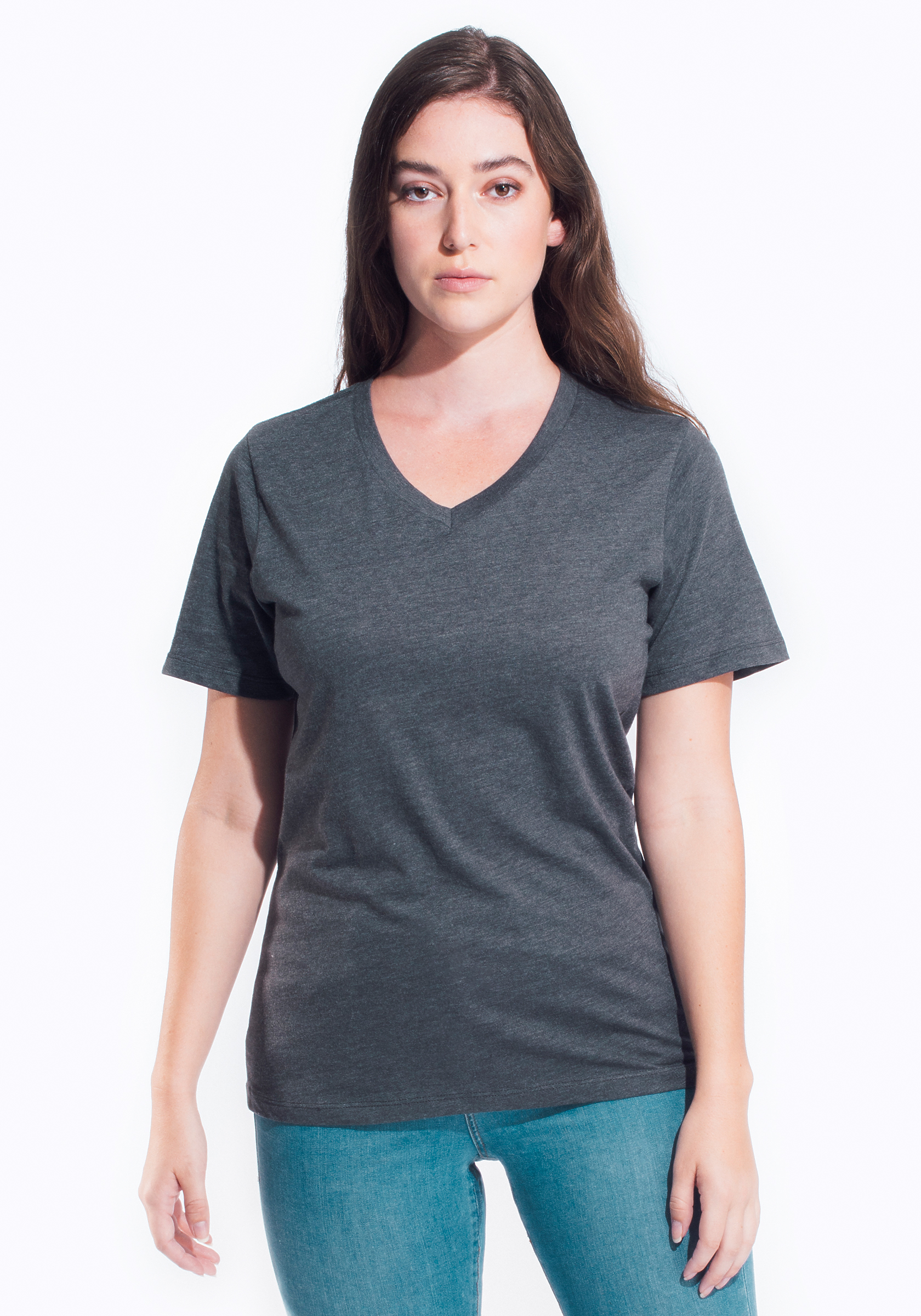 Women's Premium S/S V-Neck Tee | Cotton-Heritage