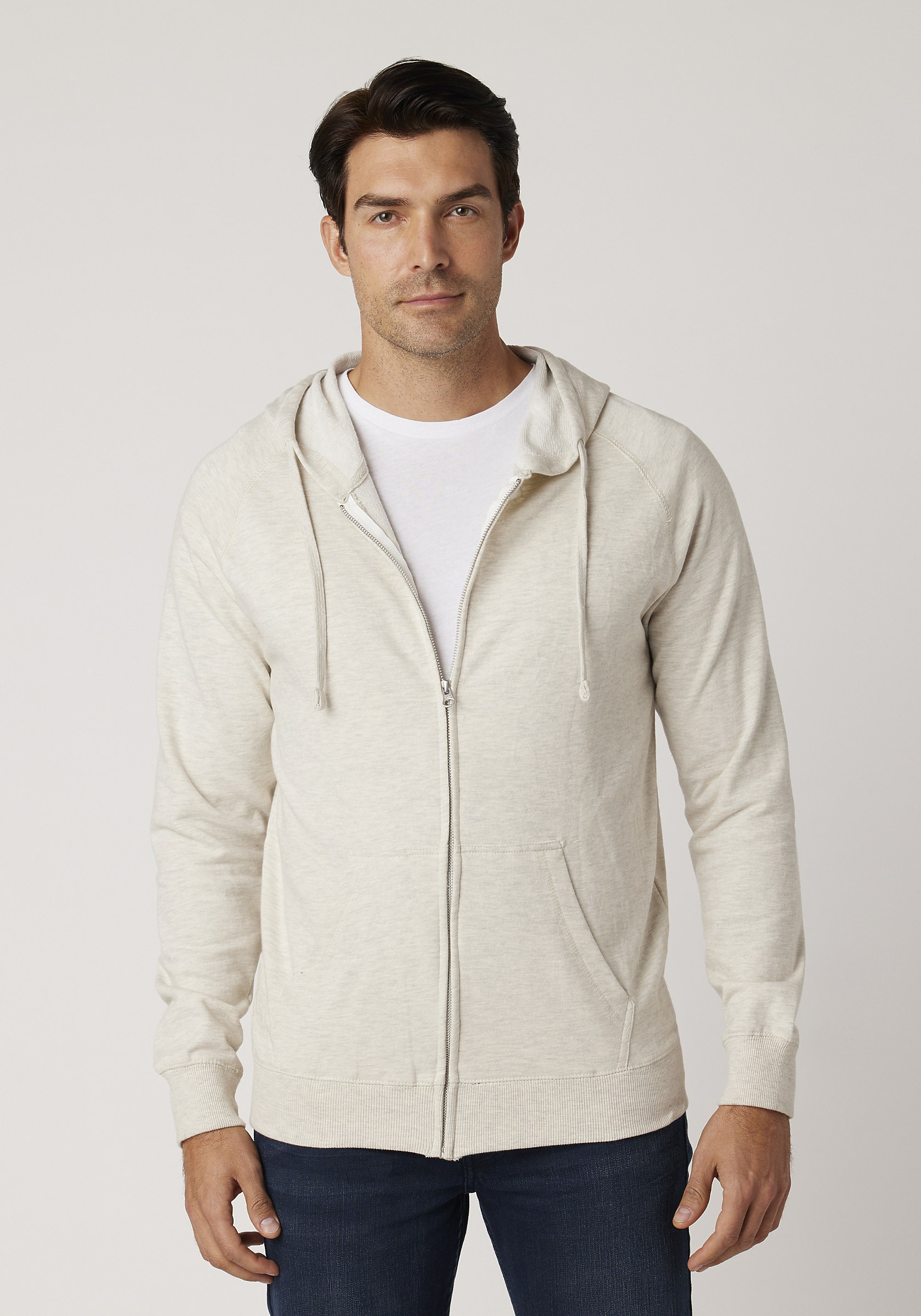 Transparente French Terry Zip Hoodie-Olive – In Full Swing