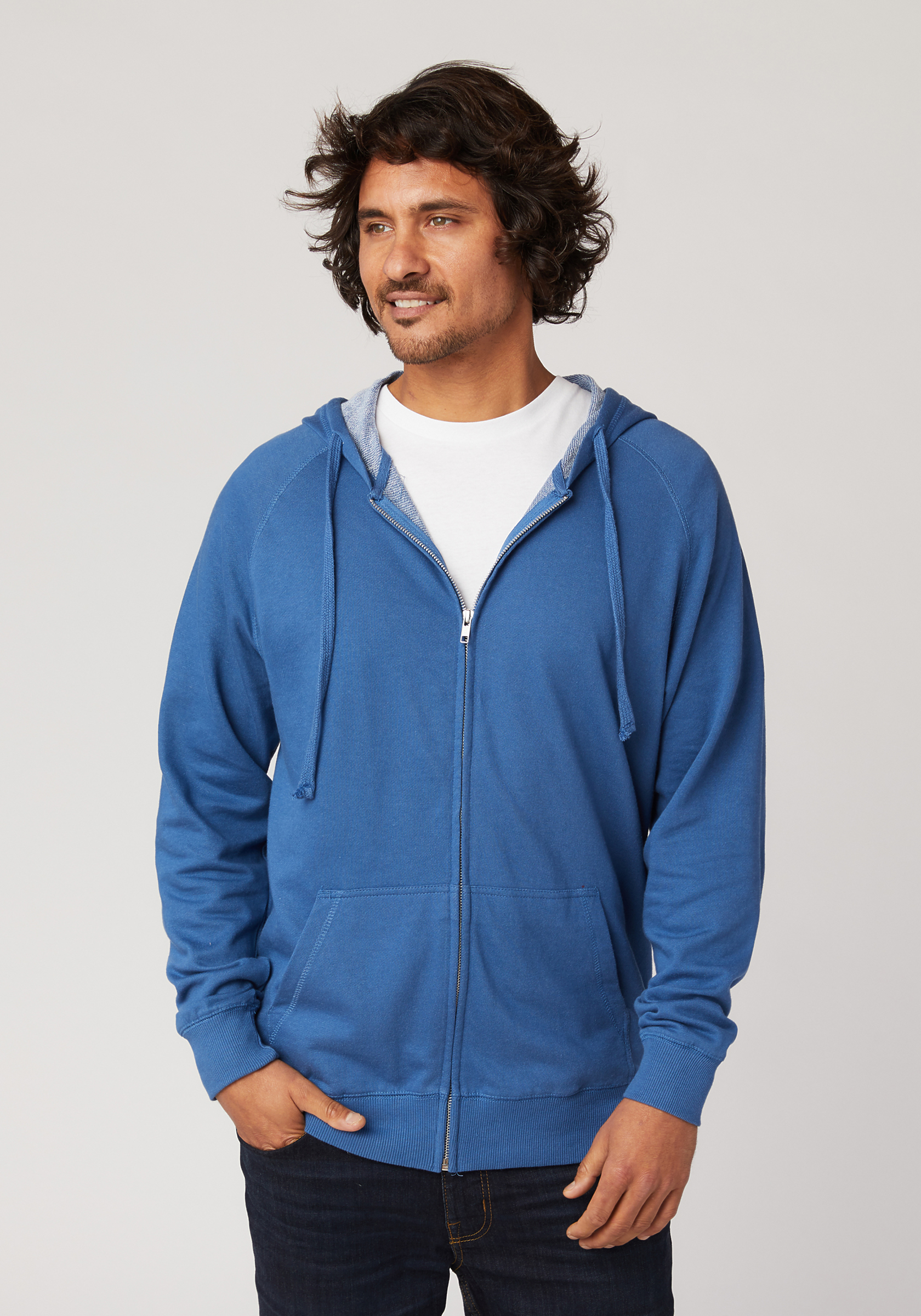 Reiss Greg Melange Zip Through Hoodie