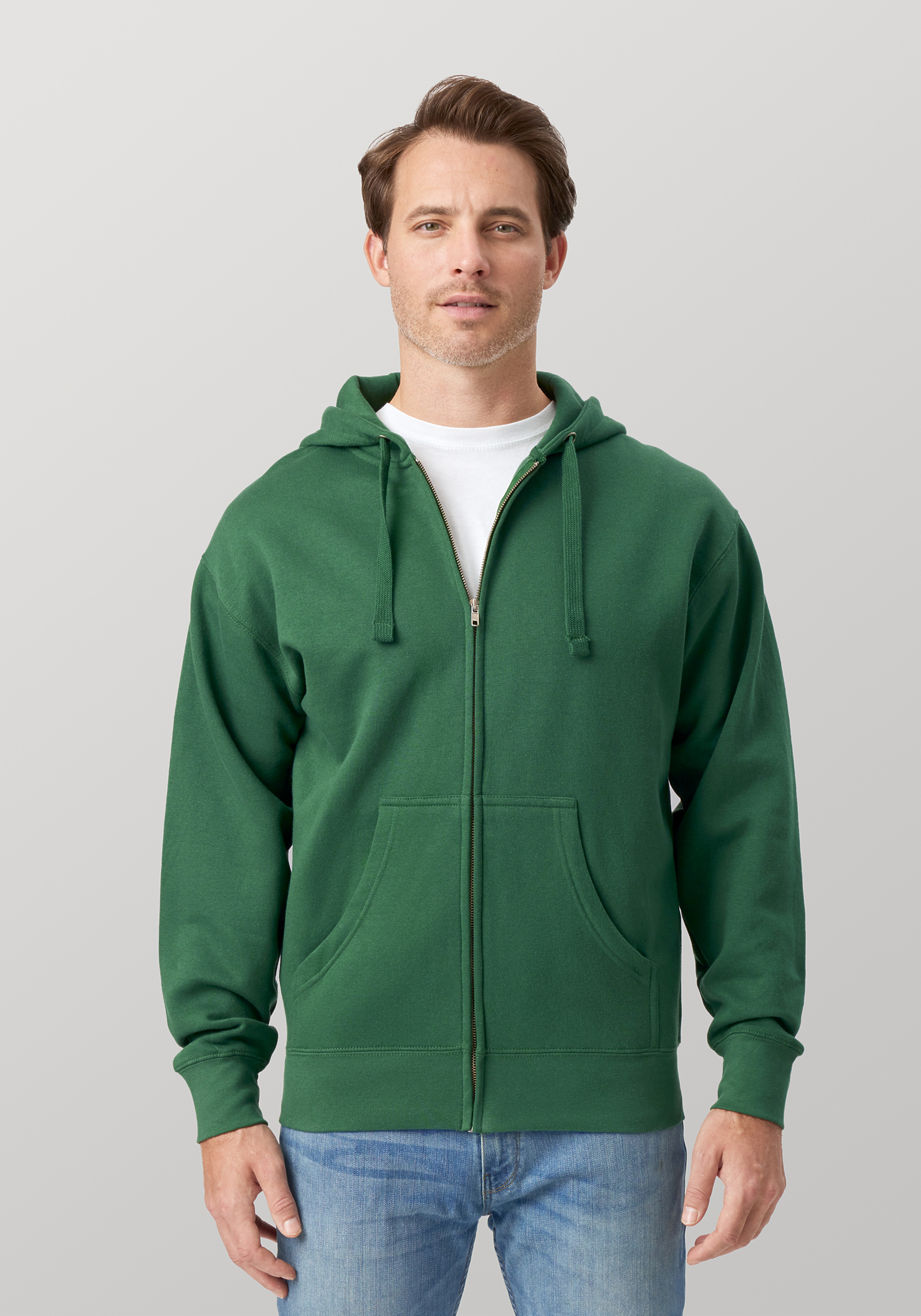 Green zip sales up jacket