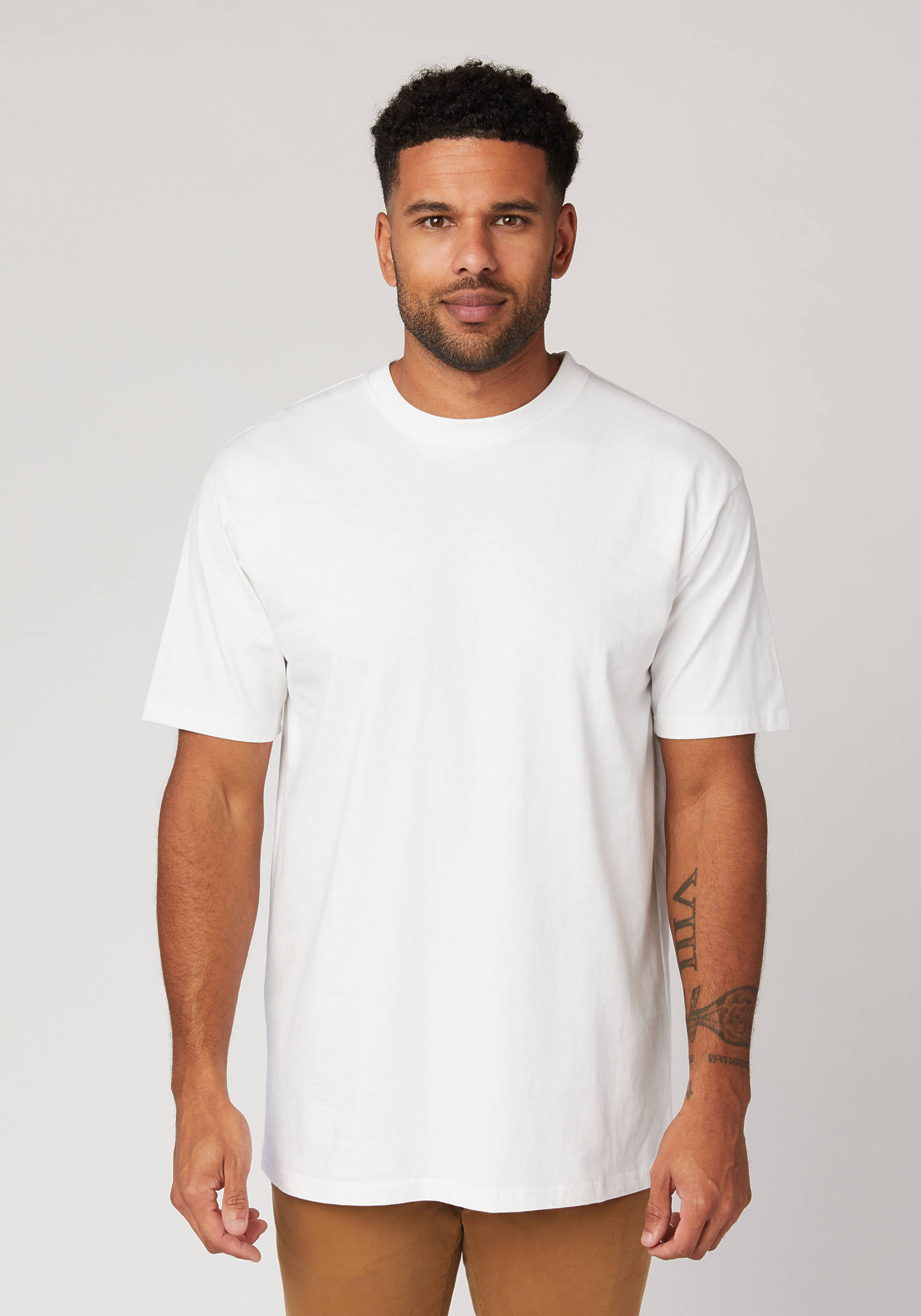 white long tee