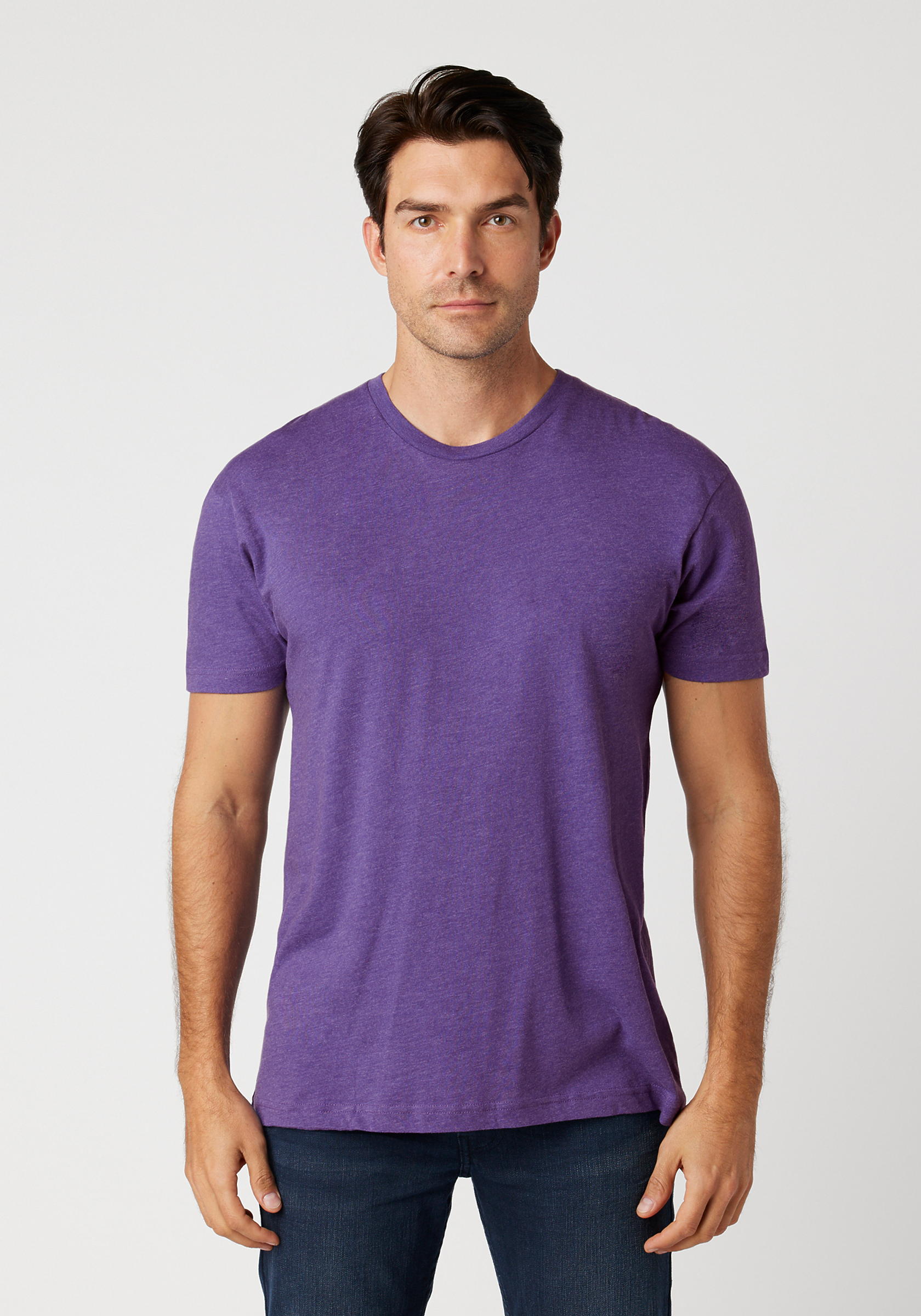 Purple round sales neck t shirt