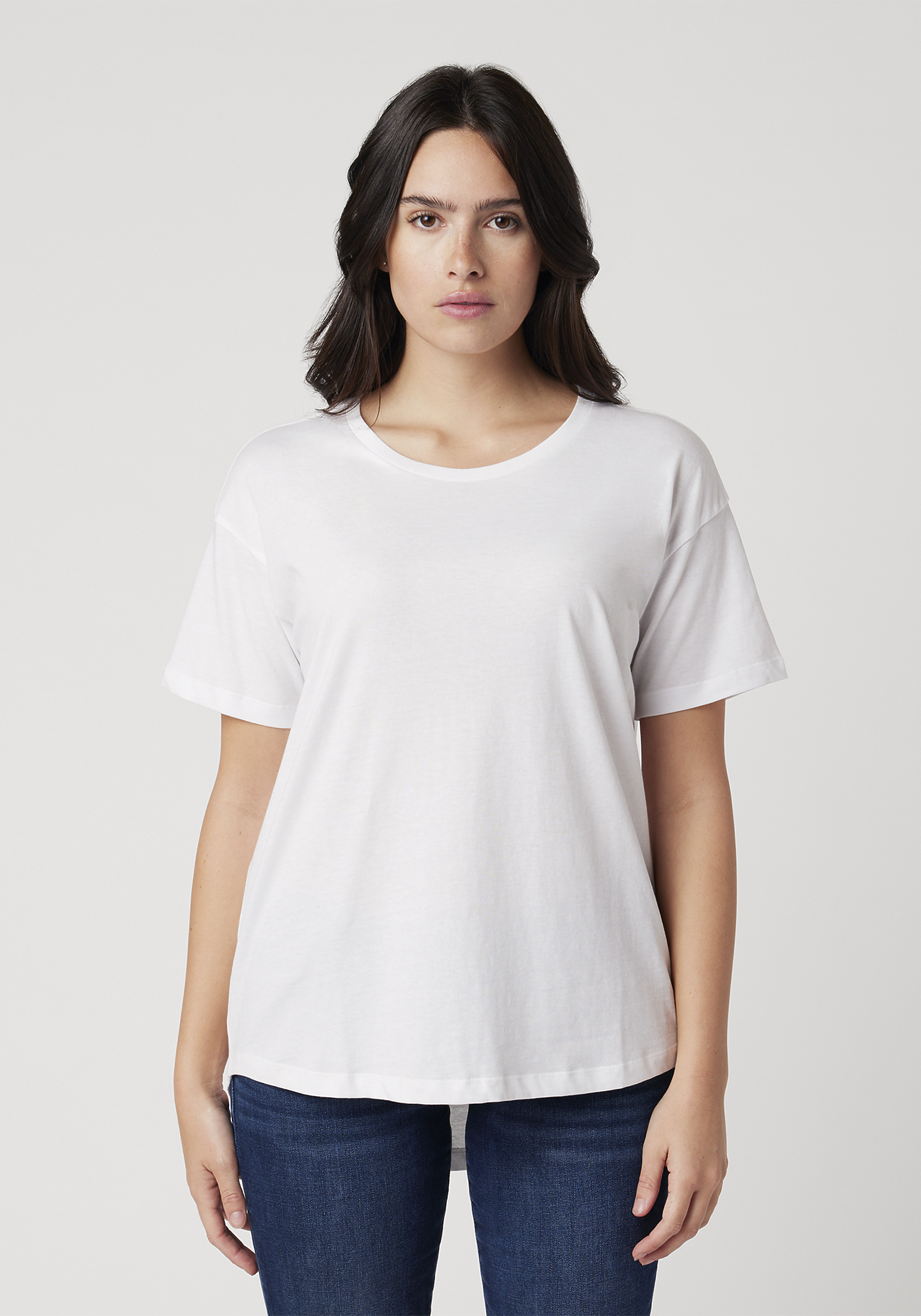 FLYERRER Asymmetrical Spliced Distressed Turtleneck Long