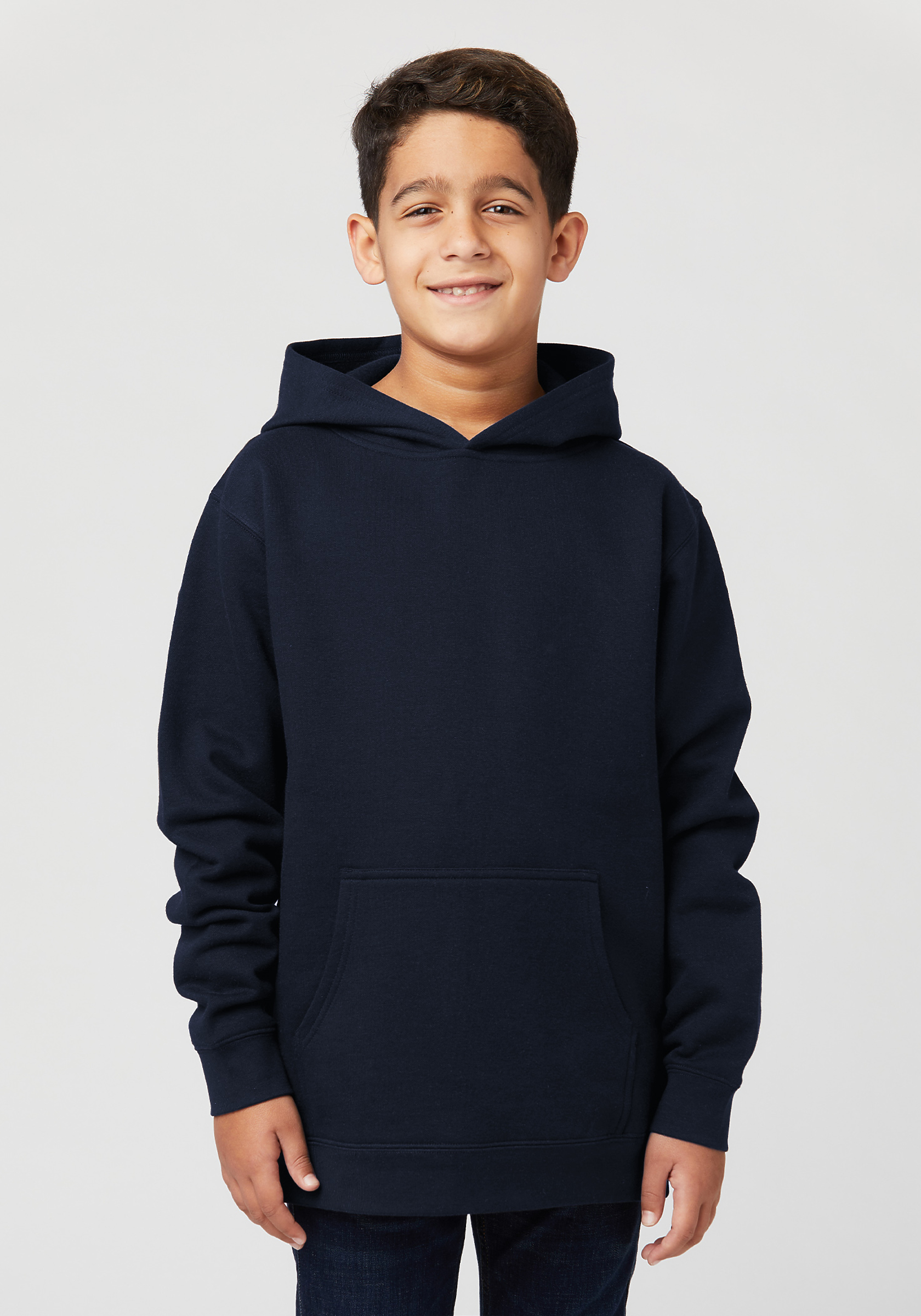 Delta Apparel Youth Fleece Hoodie - Regular Fit, 7 Oz, Rib Cuffs, Front Pocket For Boys