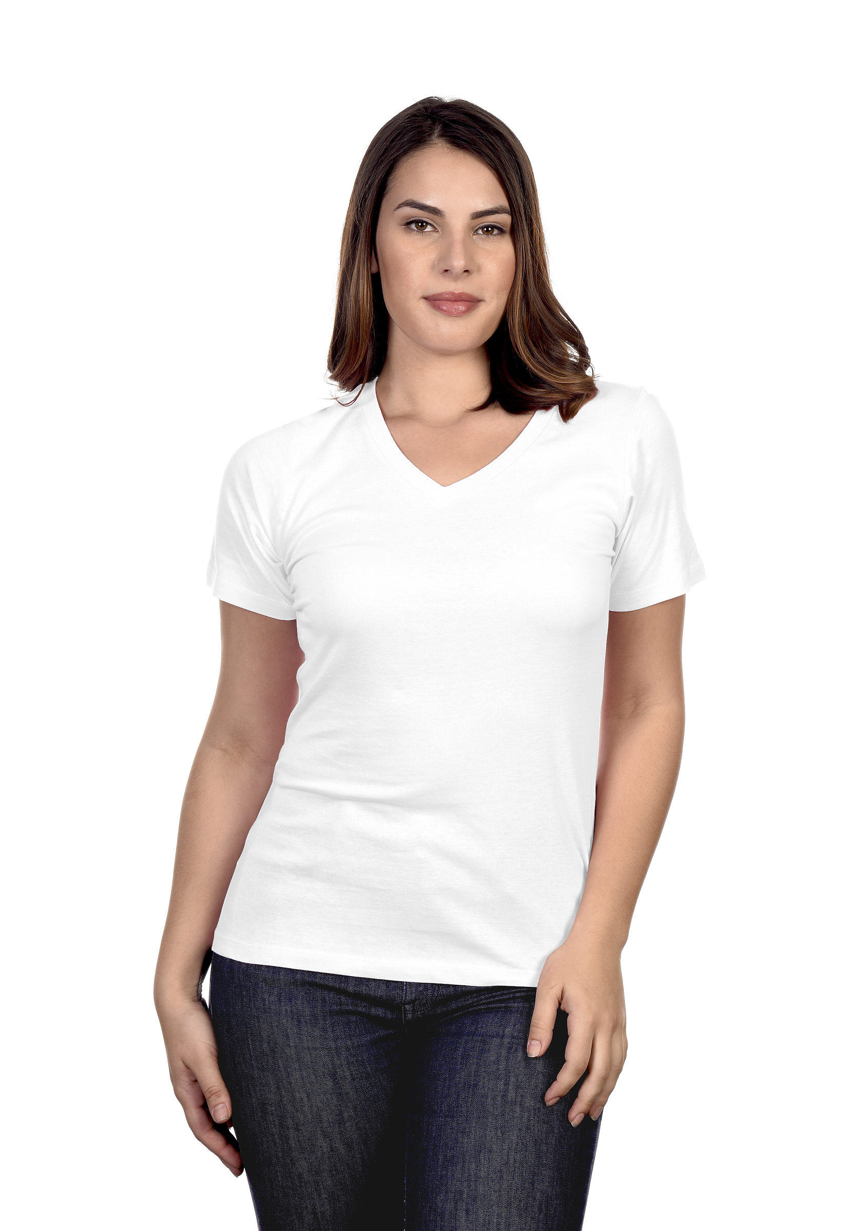 Women's Premium S/S V-Neck Tee | Cotton-Heritage