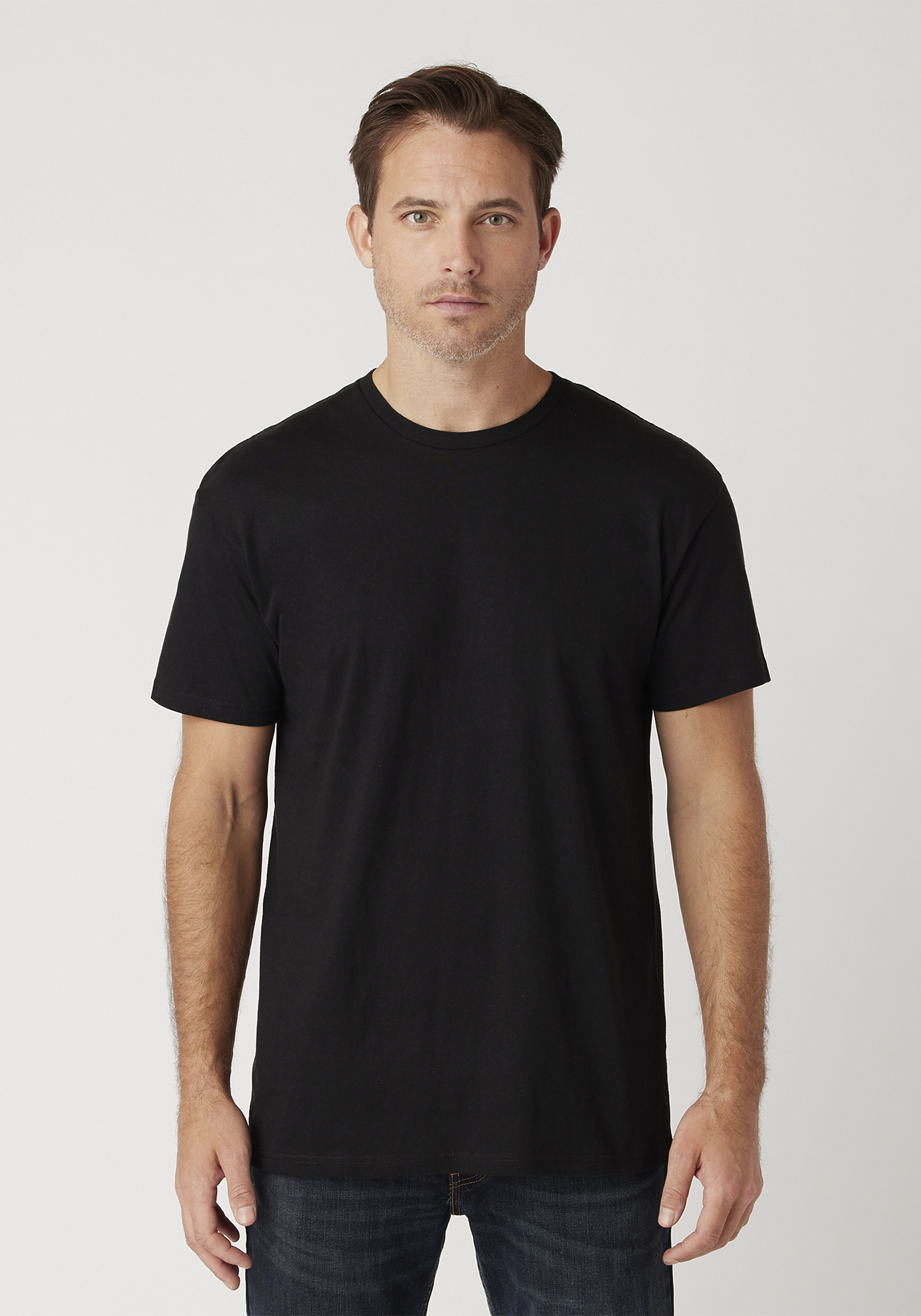 Tubular T-Shirt Combed Cotton - Black - AVI LEATHER