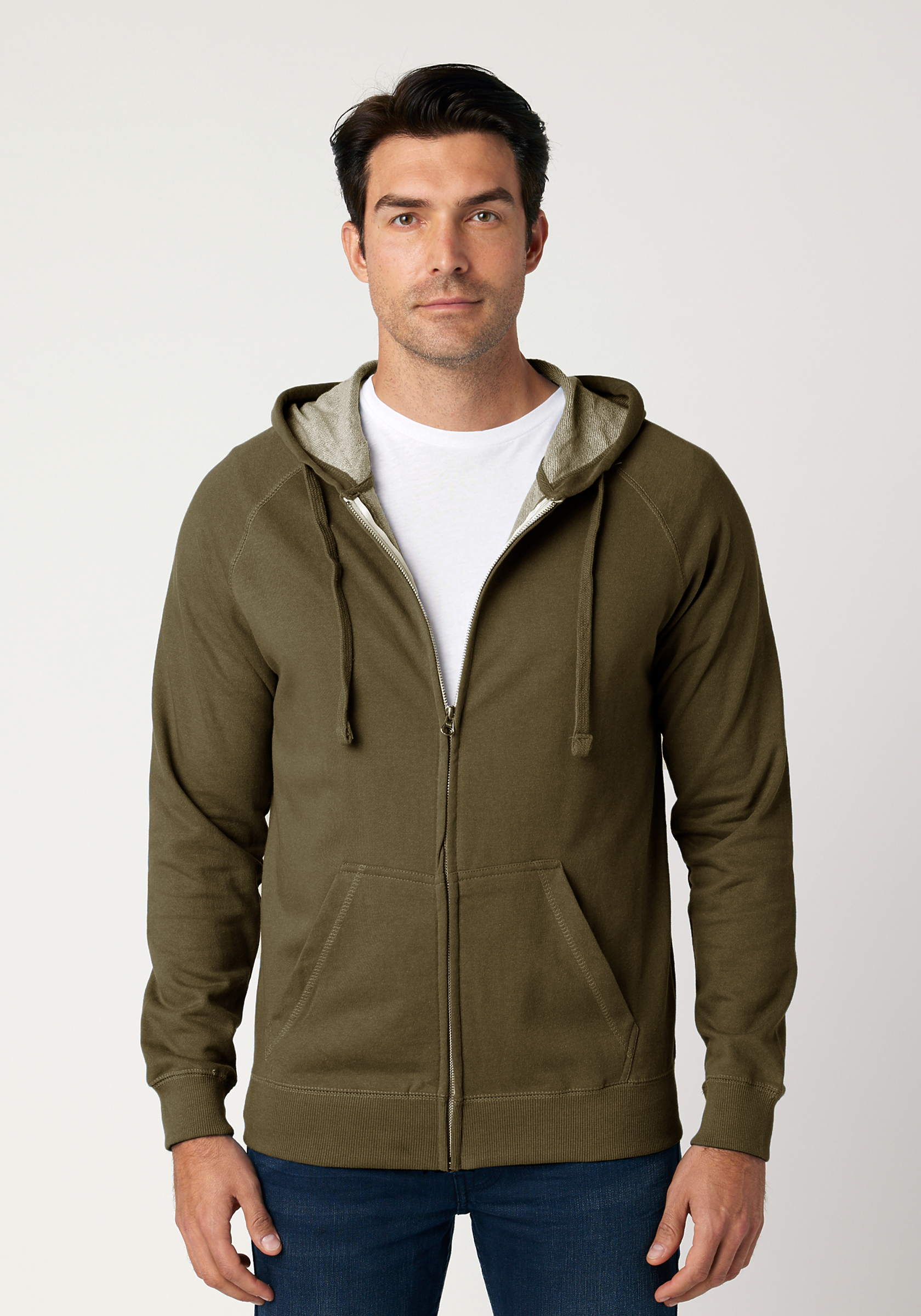 French Terry Full Zip Hoodie Cotton Heritage