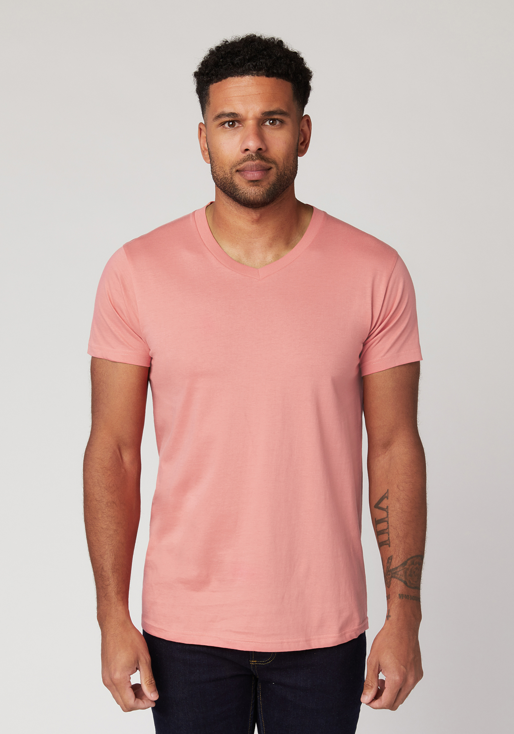 100 cotton v neck t shirts mens