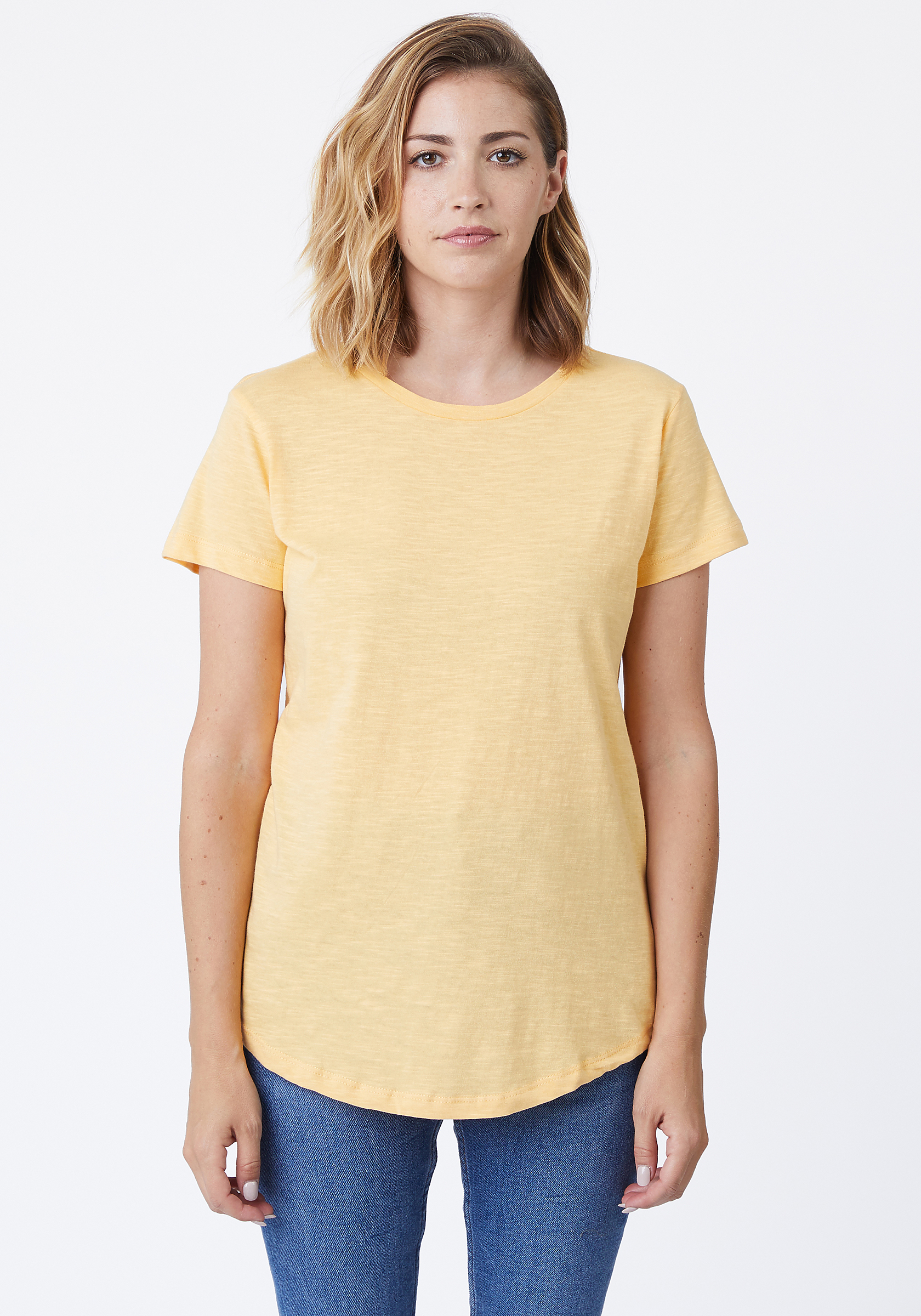Wmn's Slub Scallop Bottom Tee CottonHeritage