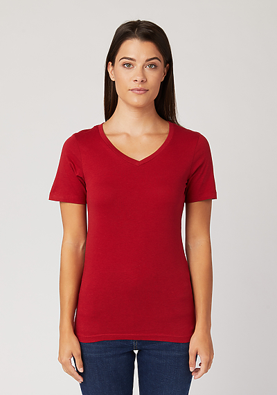 Women's Premium S/S V-Neck | Cotton Heritage