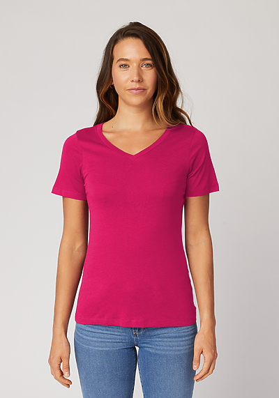 Women's Premium S/S V-Neck | Cotton Heritage