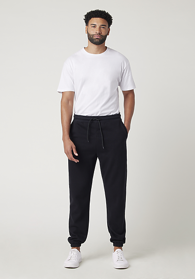 white lightweight sweatpants