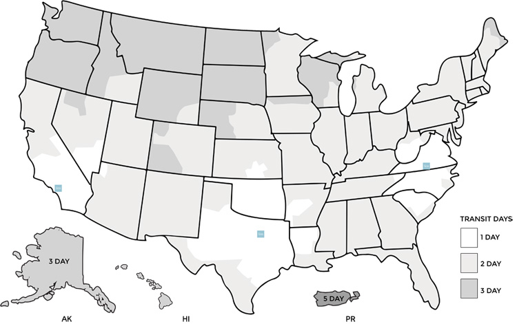 Warehouse location map